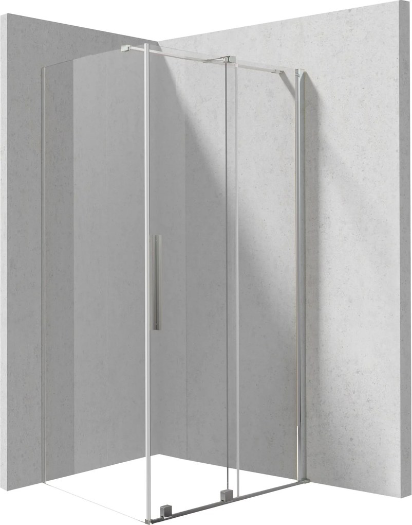 Deante Obdĺžnikový sprchový kút Prizma 140x70 cm - KPN0P14S07, chróm - bez vaničky