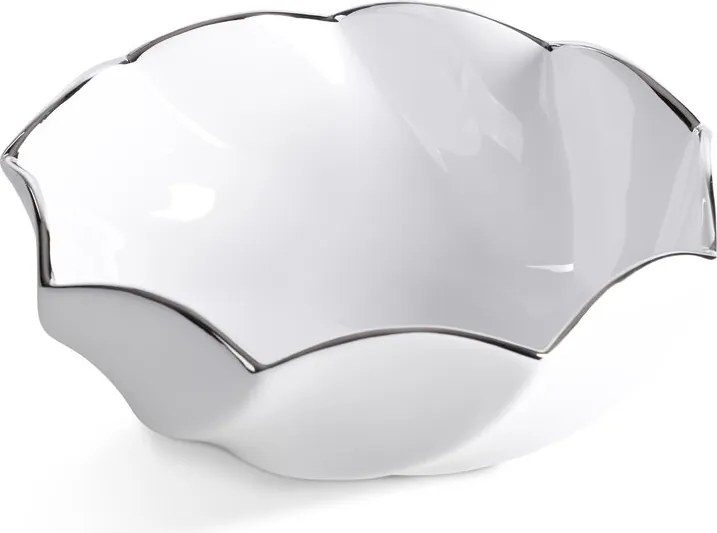 Dekorstudio Dekoratívna keramická misa MELIA 25x10x8 cm - biela