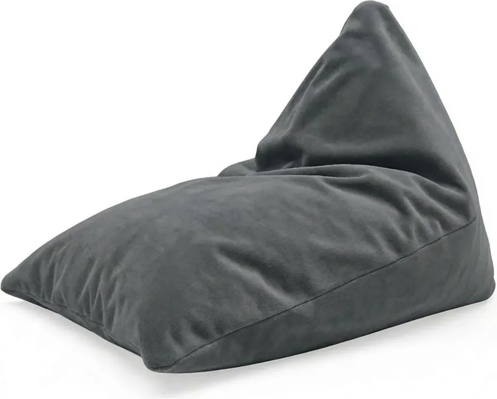 Sablio Sedací vak Triangel SOFTY - Graphite - 120 x 100 x 100 cm
