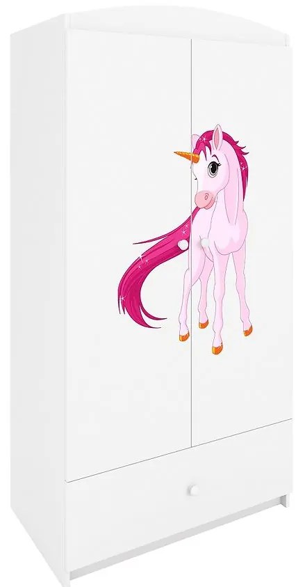 Skriňa Babydreams Biely – Jednorožec
