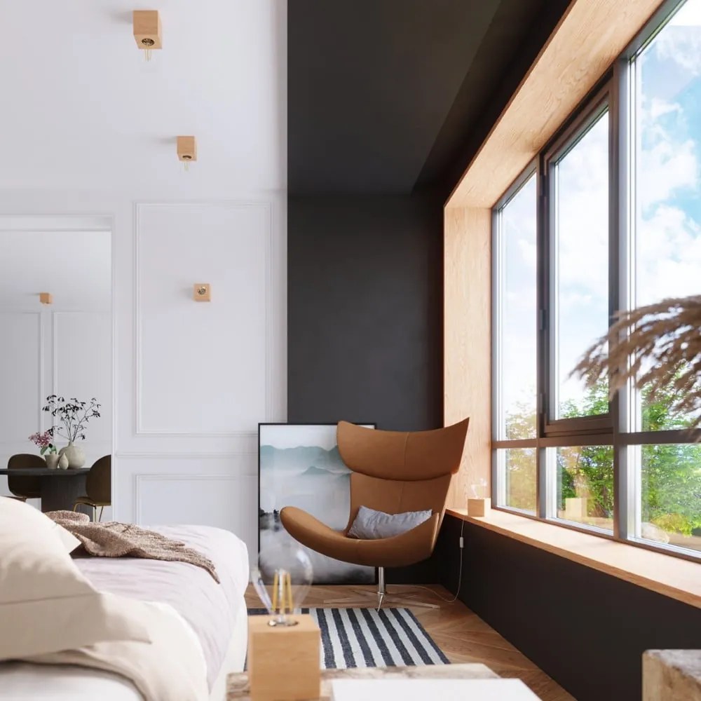 Stropné svietidlo v prírodnej farbe 10x10 cm Gabi – Sollux