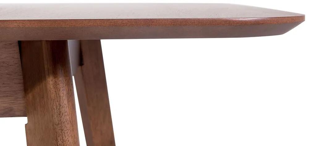 Jedálenský stôl 200 x 100 cm tmavé drevo MADOX Beliani
