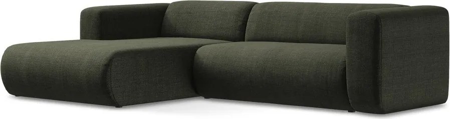 Zelená rohová pohovka (ľavý roh/s leňoškou) Ekahi – Makamii