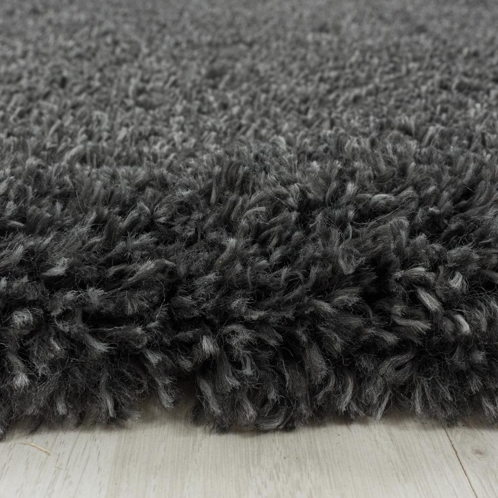 Ayyildiz Kusový koberec FLUFFY 3500, Okrúhly, Sivá Rozmer koberca: 160 cm KRUH