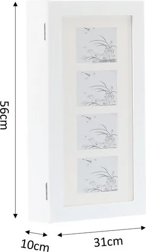 Závesná šperkovnica LADY CHIC biela PHO1240