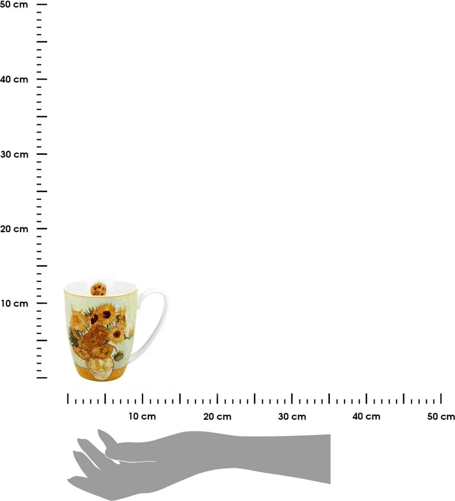 Porcelánový hrnček Van Gogh Sunflowers 350 ml sada 2ks