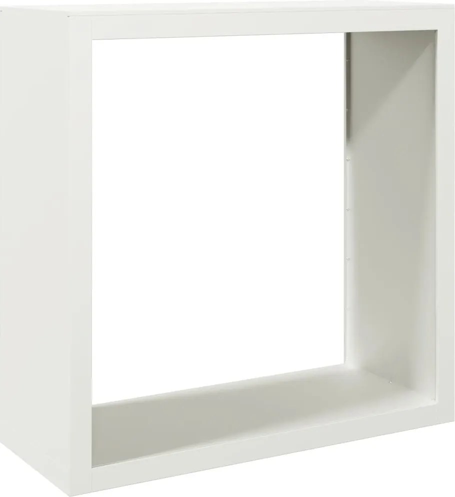 vidaXL Regál na krbové drevo, biely 100x40x100 cm, oceľ