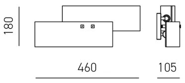 Gea Luce LARA A P arg - Nástenné svietidlo LARA 2xE14/42W/230V strieborná