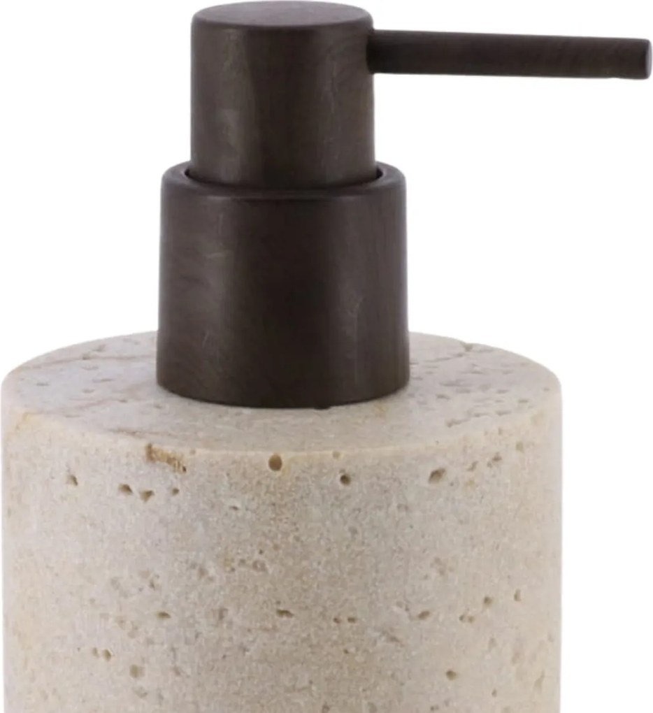 Dávkovač mydla Glavan, béžová/s drevenými prvkami, 320 ml