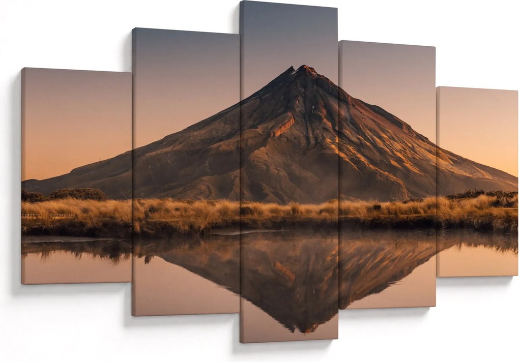 Obraz odrazu hory Taranaki, Nový Zéland (150x105 cm)
