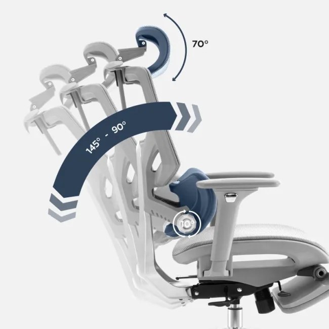 Kancelárska stolička Expert 8.7 Grey Mesh