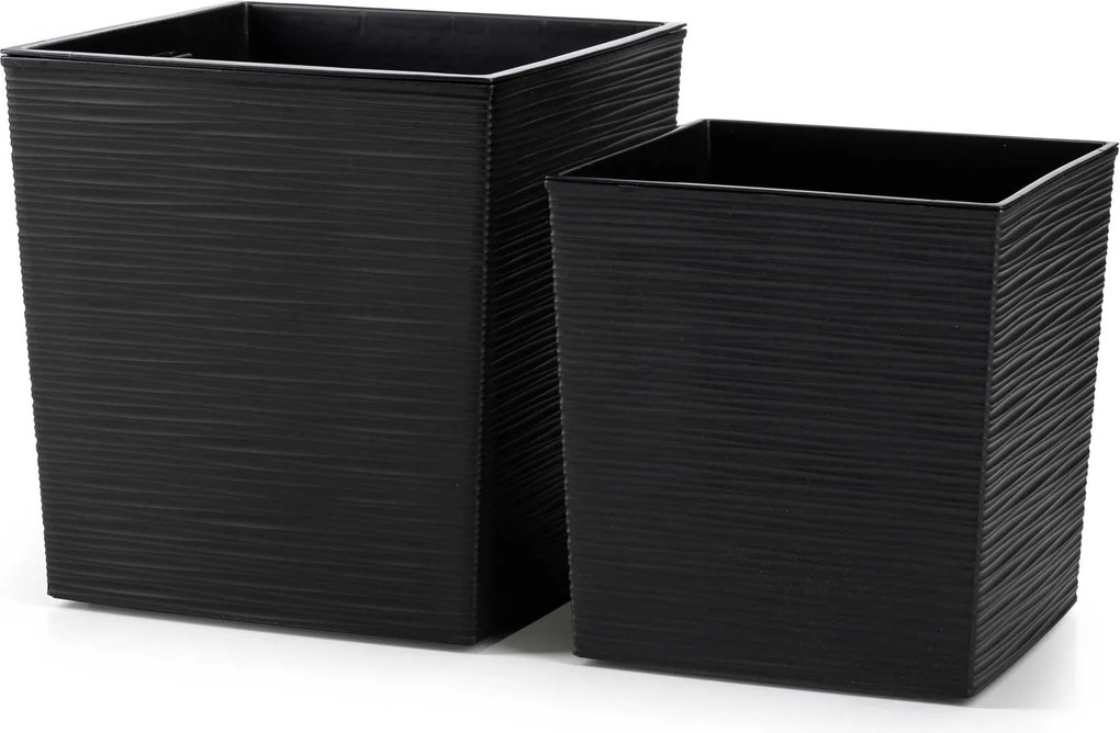 Květináč FLORE RIFLO 29,5x30,5 cm černý