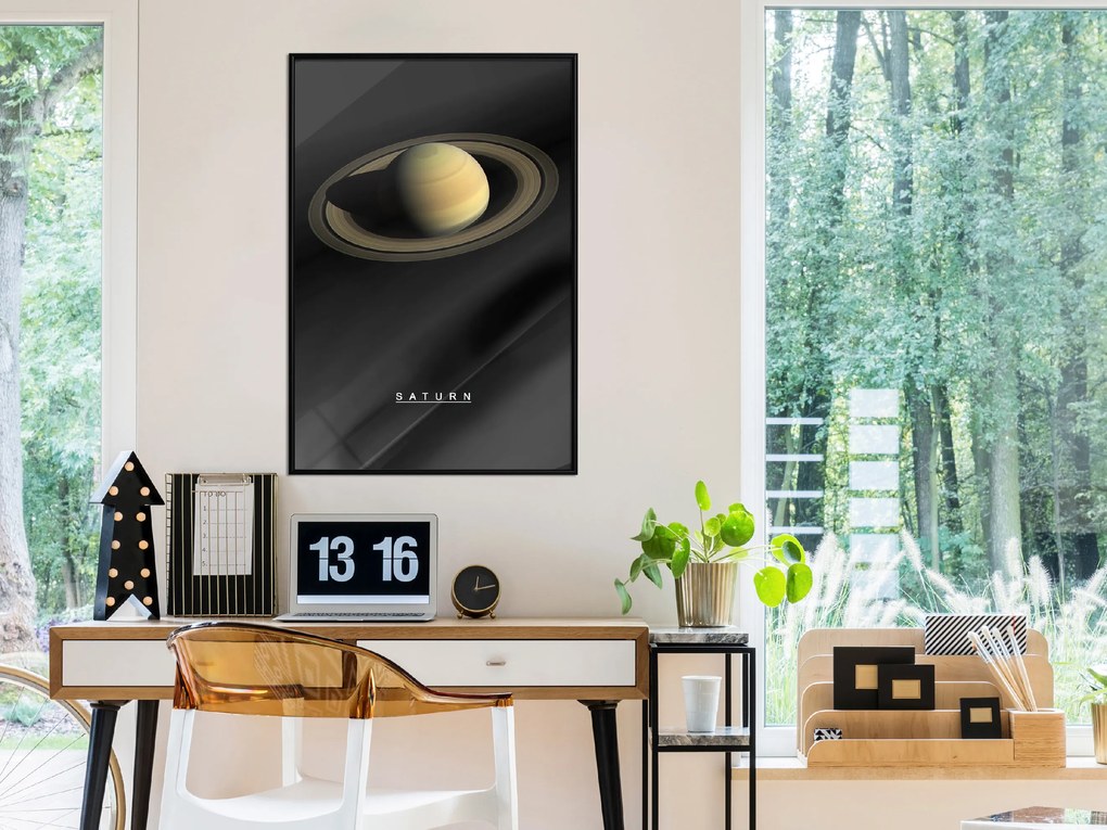 Artgeist Plagát - Saturn [Poster] Veľkosť: 20x30, Verzia: Čierny rám s passe-partout