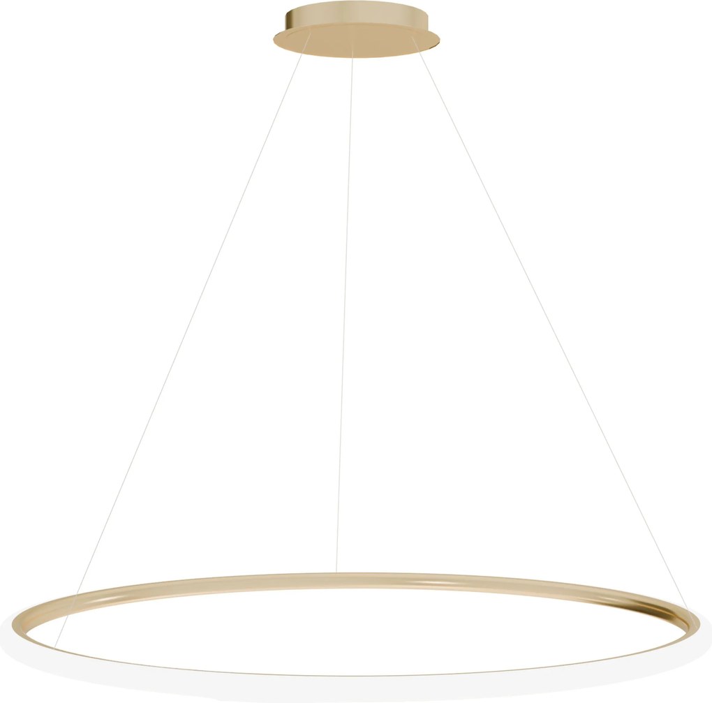 Toolight Toolight, LED závesné svietidlo 60cm, 37W, 3000K, LHJ002-CP, zlatá lesklá, OSW-60000