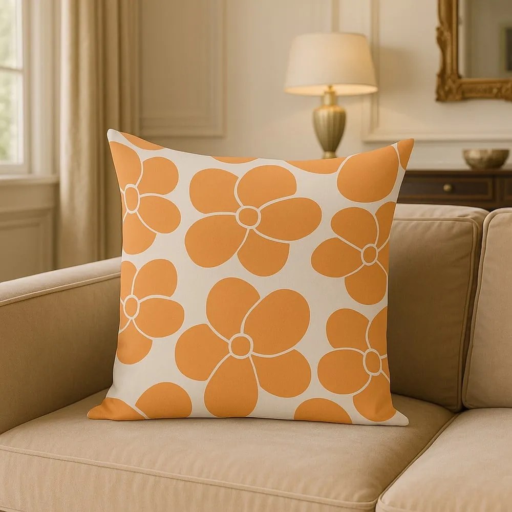 Obliečka na vankúš 43x43 cm Orange Meadow – Mila Home