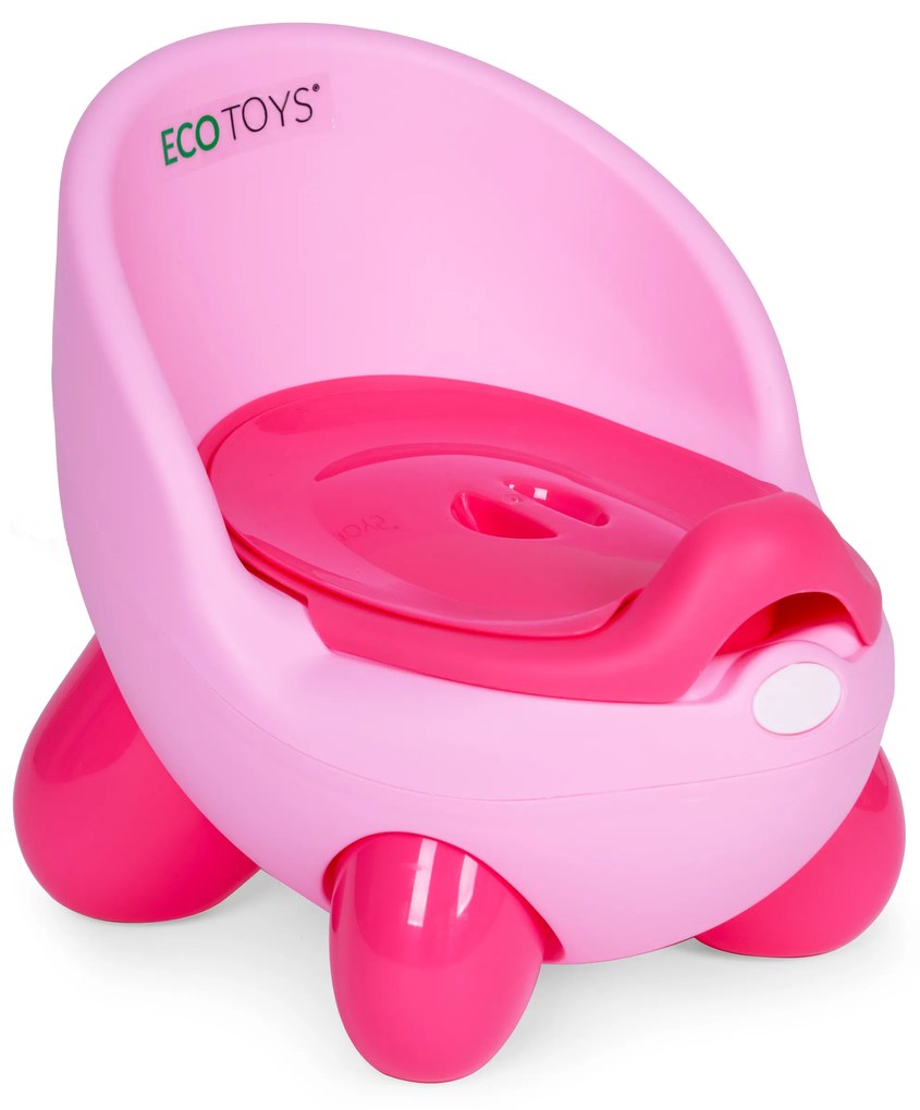 WC nočník pre deti, protišmykové nožičky, ružové ECOTOYS