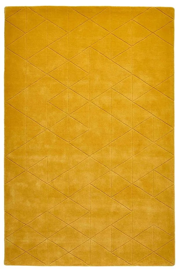 Horčicovožltý vlnený koberec Think Rugs Kasbah, 150 x 230 cm