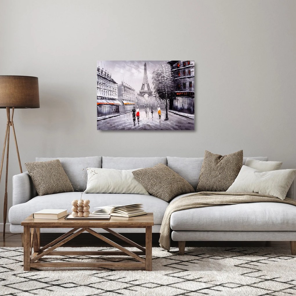 Sklenený obraz - Olejomaľba, Paríž (70x50 cm)