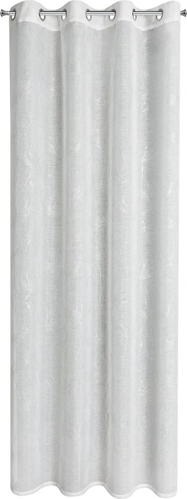 ZÁCLONA NA KRÚŽKOCH AMALIA 140X250 CM BIELA