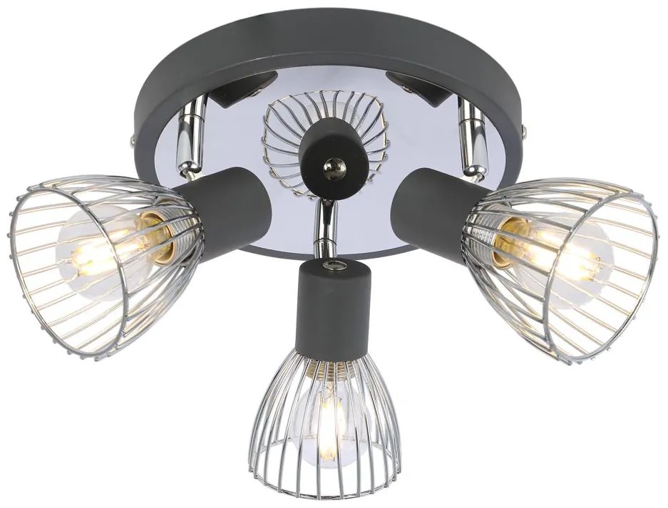 Candellux MODO Stropné svietidlo 3X40W E14 Black Chrome 98-61546