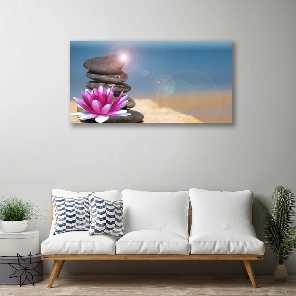 Obraz Canvas Kamene kvet umenie 140x70 cm