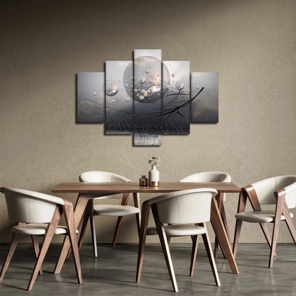 Obraz abstraktných gulí (150x105 cm)