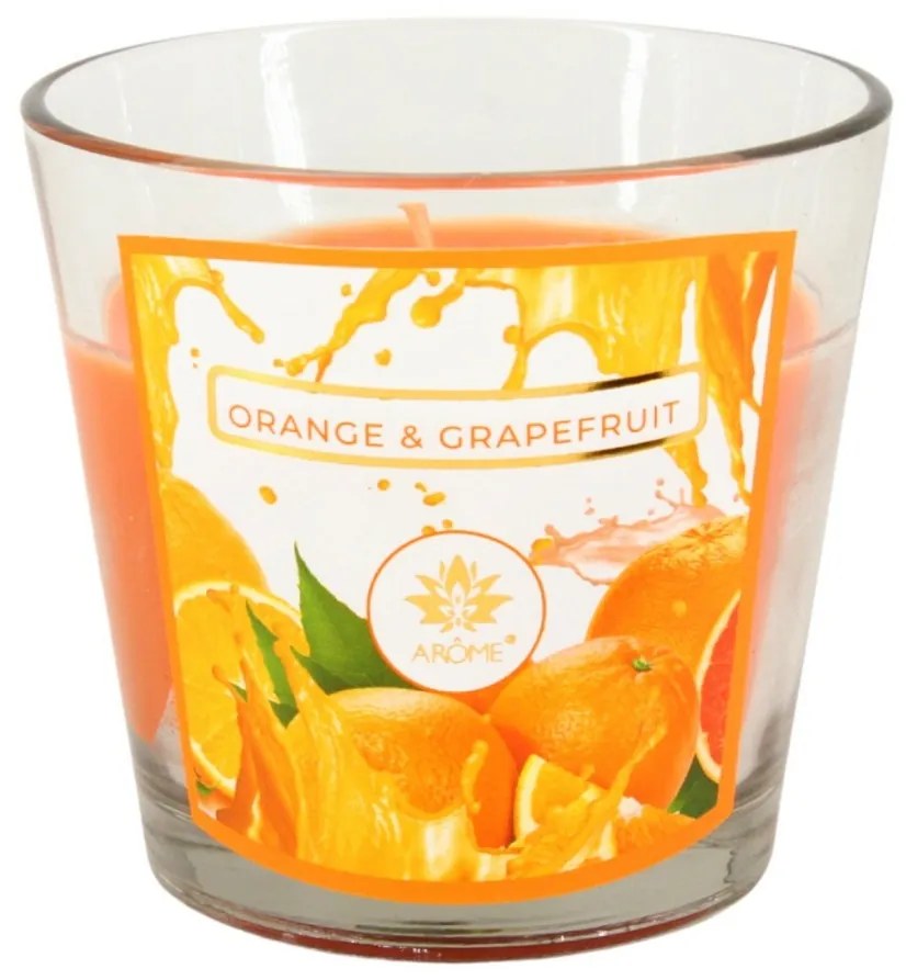 Arome Vonná sviečka v skle Orange & Grapefruit, 120 g