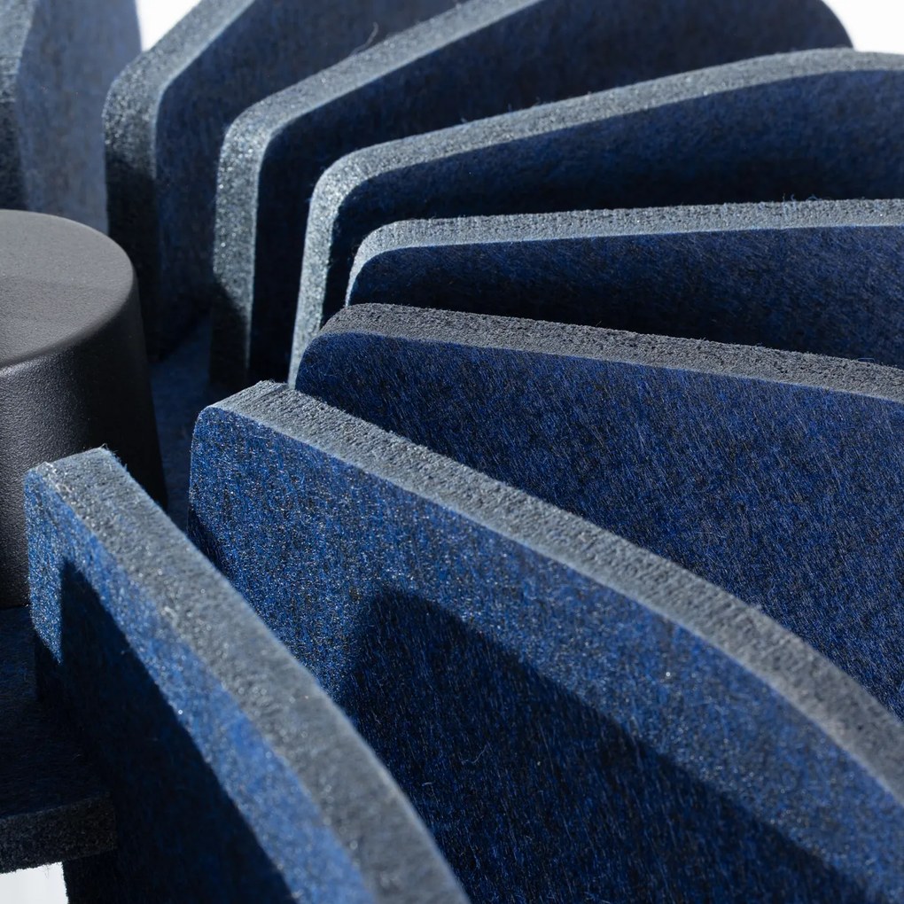 Závesné svietidlo Mula, 1x modré plstené tienidlo, (fi 45cm)