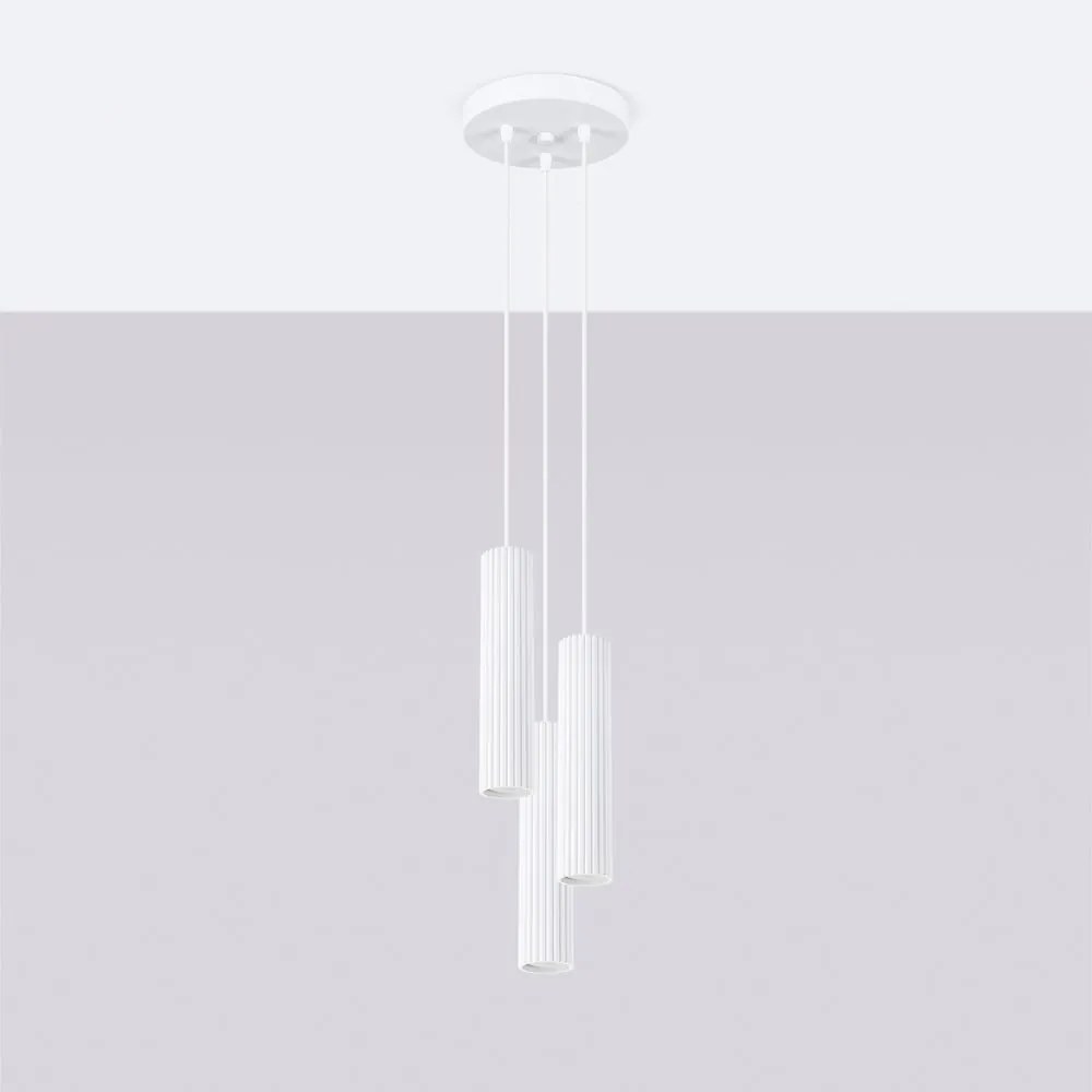 Biele závesné svietidlo ø 19,5 cm Gleam – Sollux