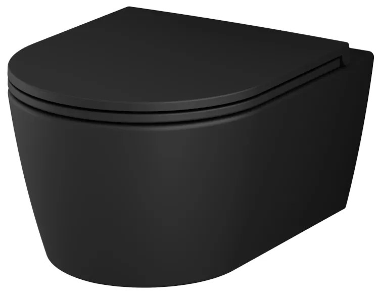 Závesné WC AM.PM Func CFA1700MBSC bezokrajové, so sedadlom Microlift, čierne