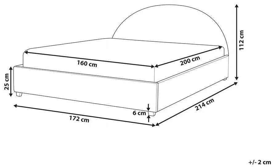 Beliani Vodná posteľ VAUCLUSE 160 x 200 cm Krémová biela manželská