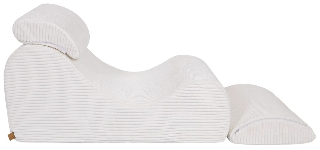 MeowBaby® Detské dizajnové kreslo Wave White