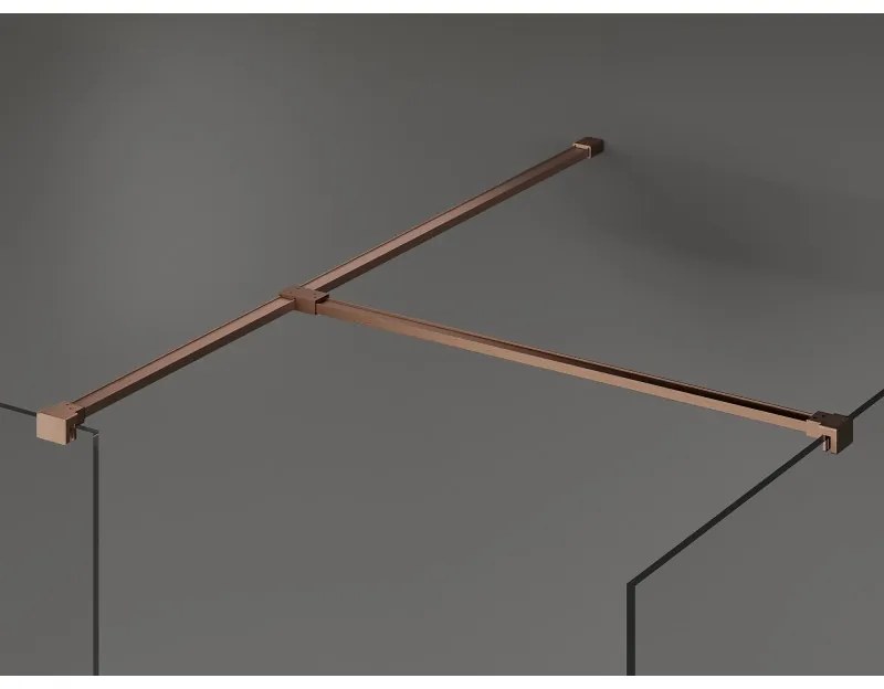 Mexen T spoj pre Kioto WALK-IN sprchové steny 8mm, medená matná, 800-09-65