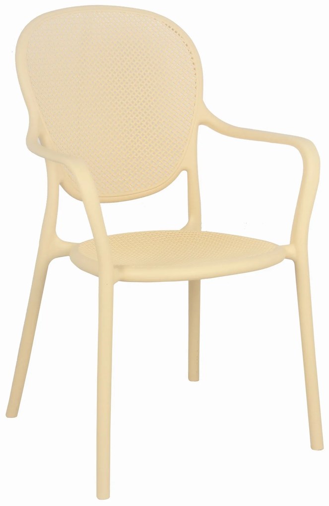 VERANO Svetlá broskyňová - MODERNÁ STOLIČKA DO KUCHYNE ZÁHRADY KAVIARNE (STOHOVATEĽNÁ)