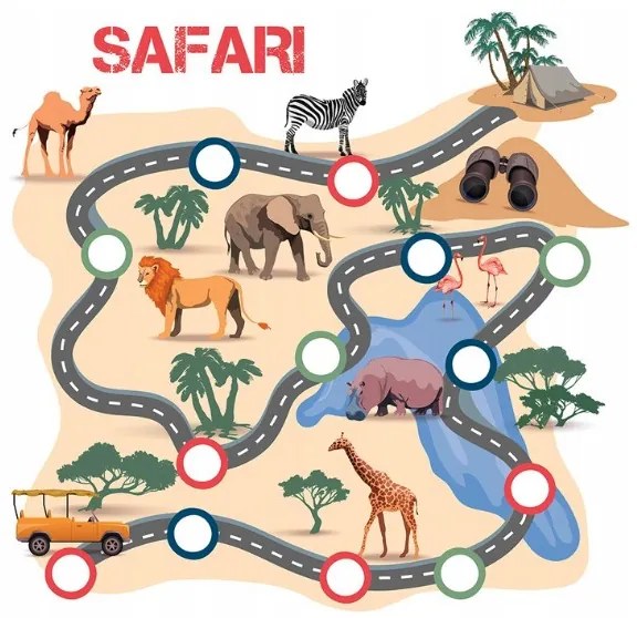 Samolepka na stôl Safari 54 x 54 cm