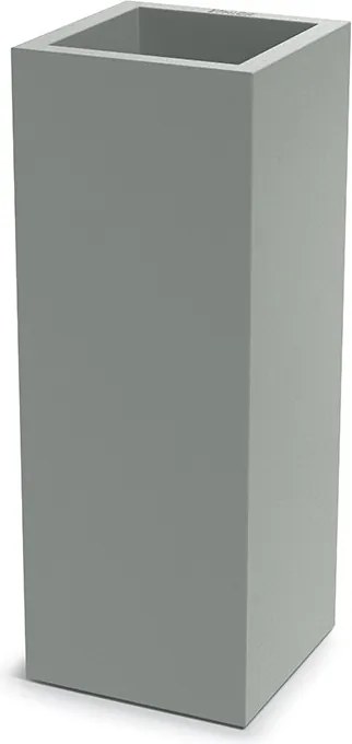 Plastový květináč CUBLASO SQUARE SLIM 29 cm betonová šedý