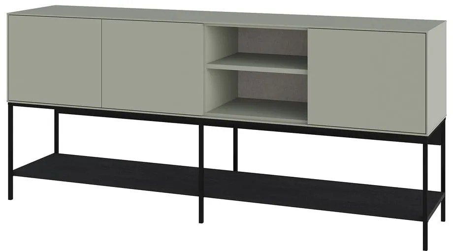 Zeleno-čierna komoda 180x80x40 cm Amira – Marckeric