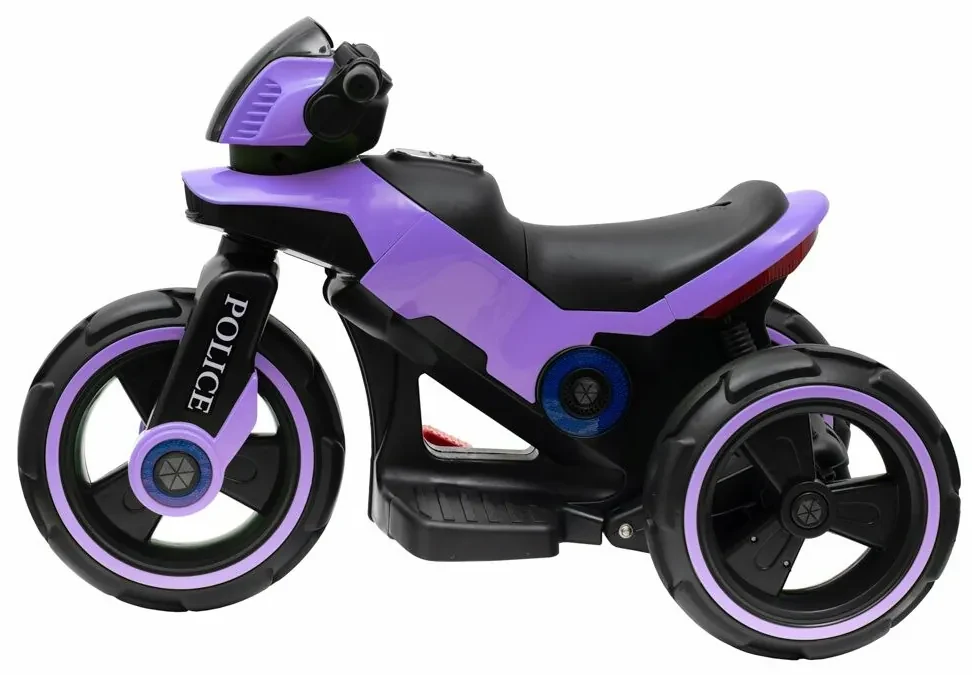 Detská elektrická motorka Baby Mix POLICE fialová