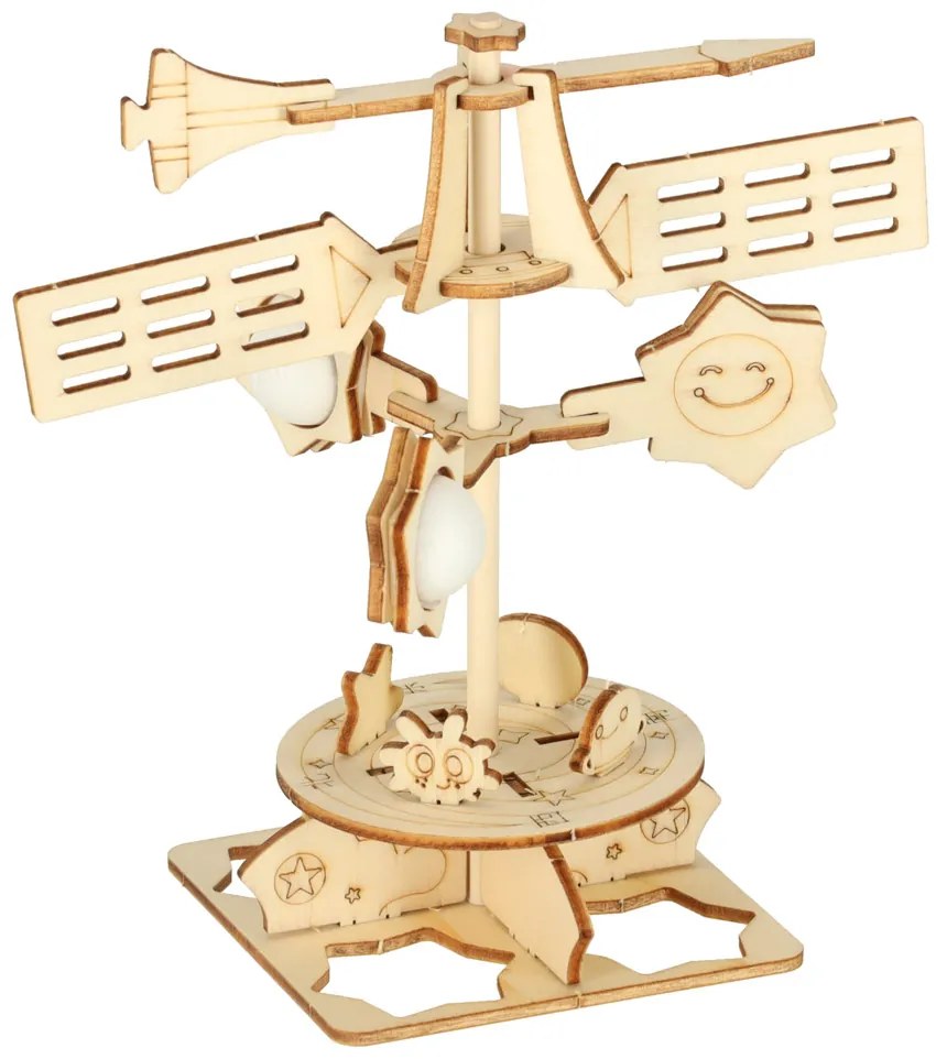 KIK Dřevěné puzzle 3d vědecký model větrné lopatky