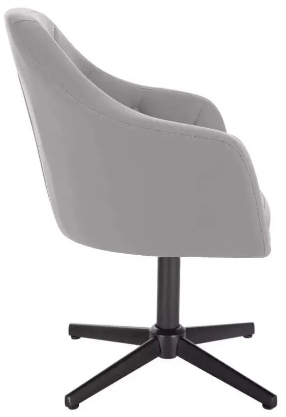 LuxuryForm DESIGN Kreslo ANDORA na čiernom kríži - sivé