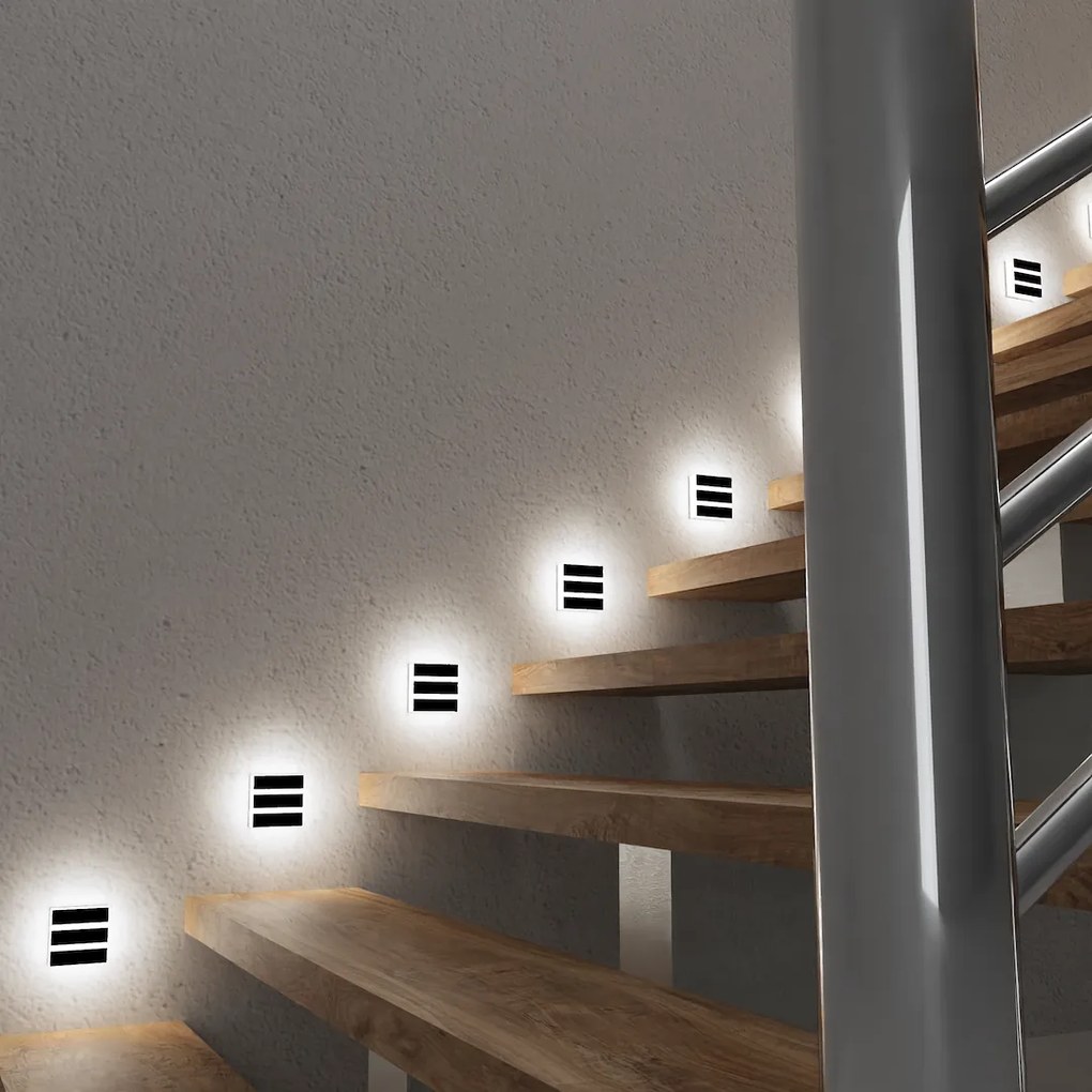 Schodiskové LED svietidlo Vox, 1x LED 0,6w, 4000k, b