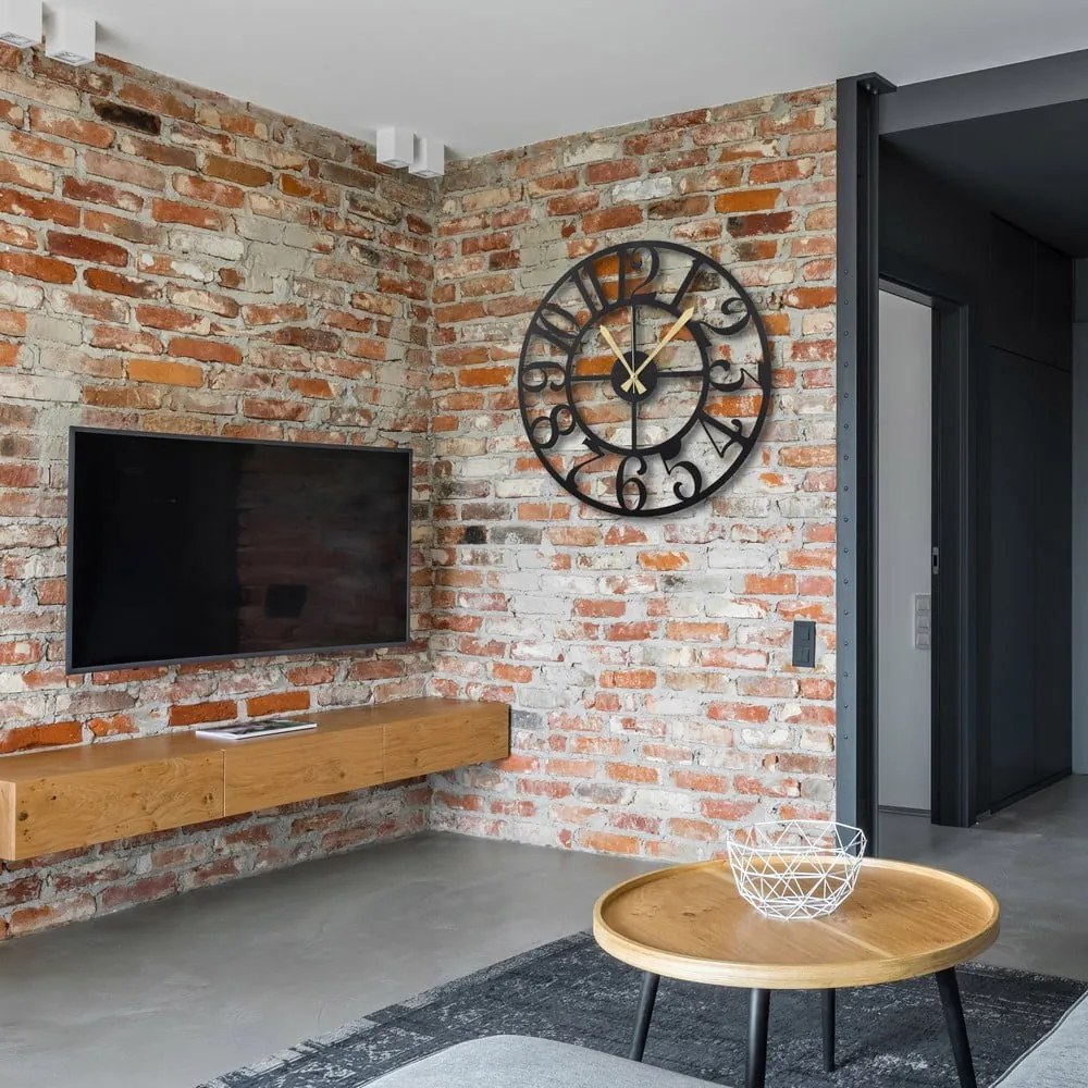 Kovové nástenné hodiny The Old Times, 50 × 50 cm