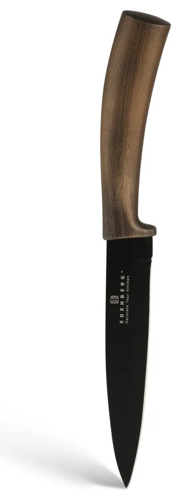 6 dielna sada nožov s magnetickým stojanom v medenej farbe