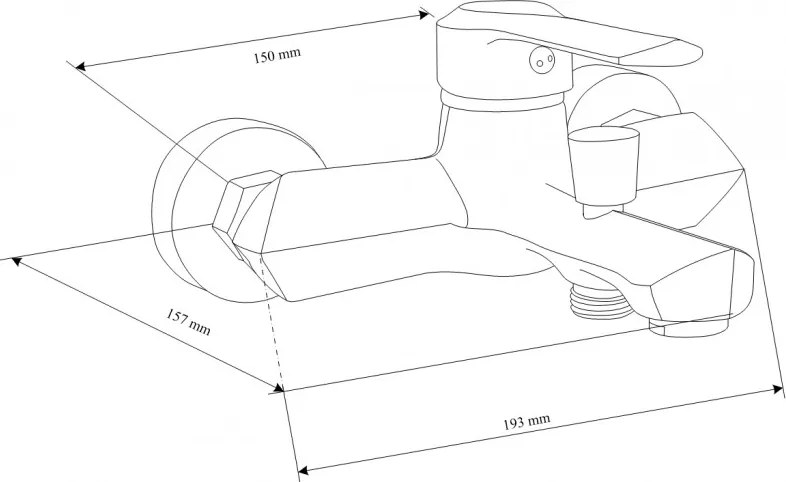 Mexen Sabre, vaňová batéria, chrómová, 72130-00