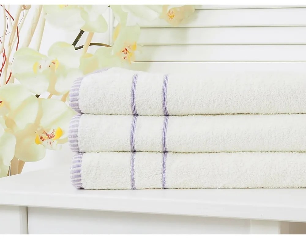 Uterák v krémovo-levanduľovej farbe 50x90 cm - B.E.S.