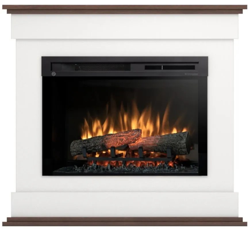 Elektrický krb Lenox 26 biely/tmavý dub
