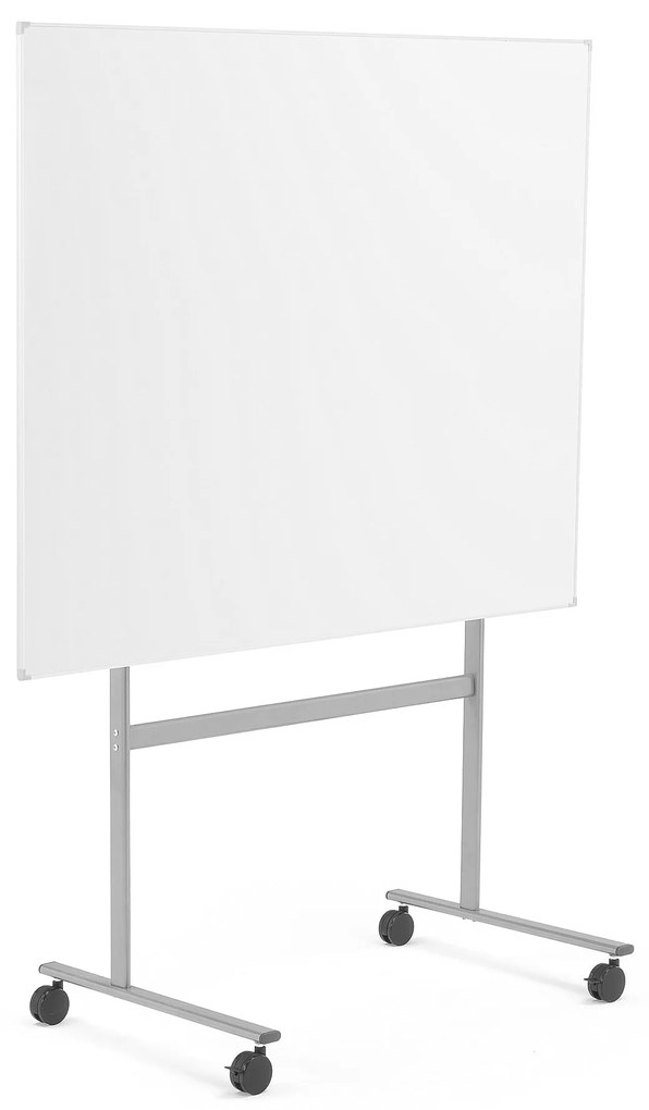Biela magnetická tabuľa s kolieskami DORIS, 1500x1200 mm