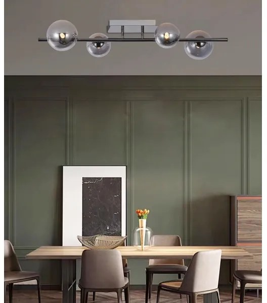 Wofi 7014-405W - LED Prisadený luster VILLA 4xG9/3W/230V čierna