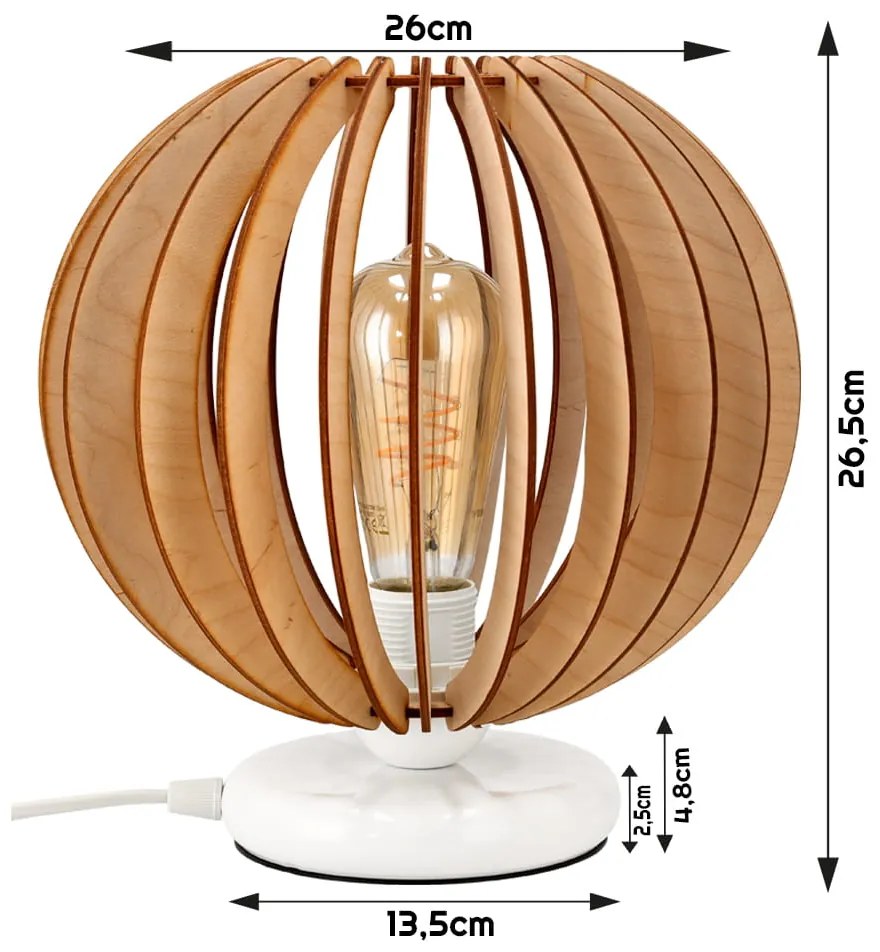 BERGE LED stolná lampa 1xE27 DENSIBLE BALL