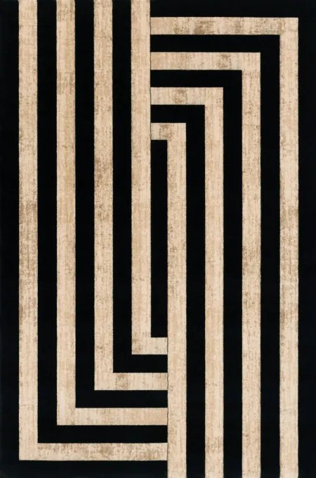 Koberec Agnella Agnus Art Deco II čierny